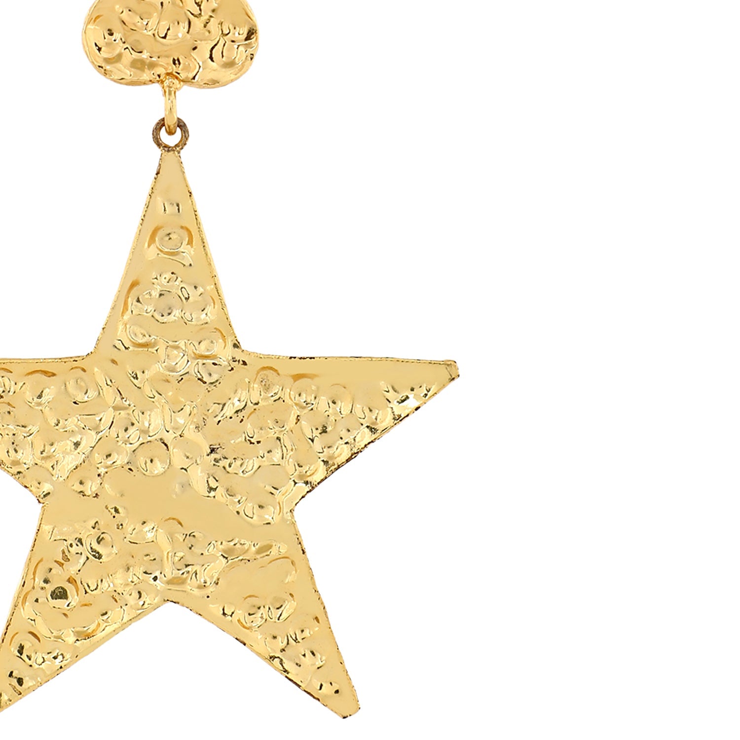 Beaten Star Earrings