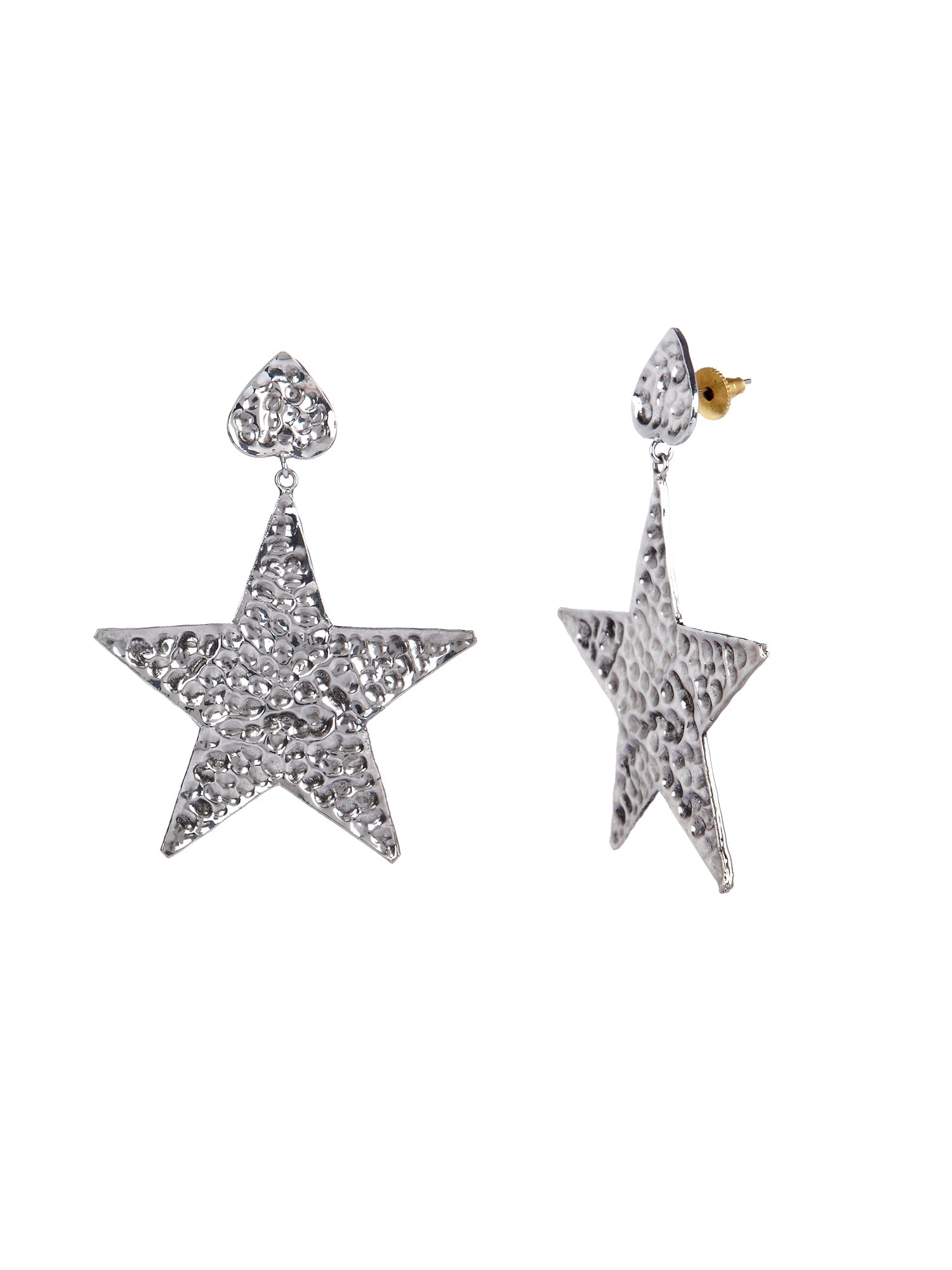 Beaten Star Earrings