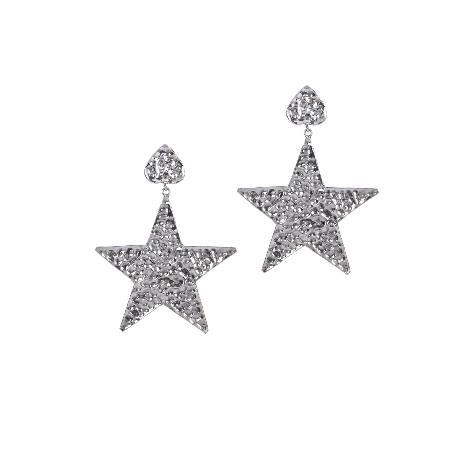 Beaten Star Earrings