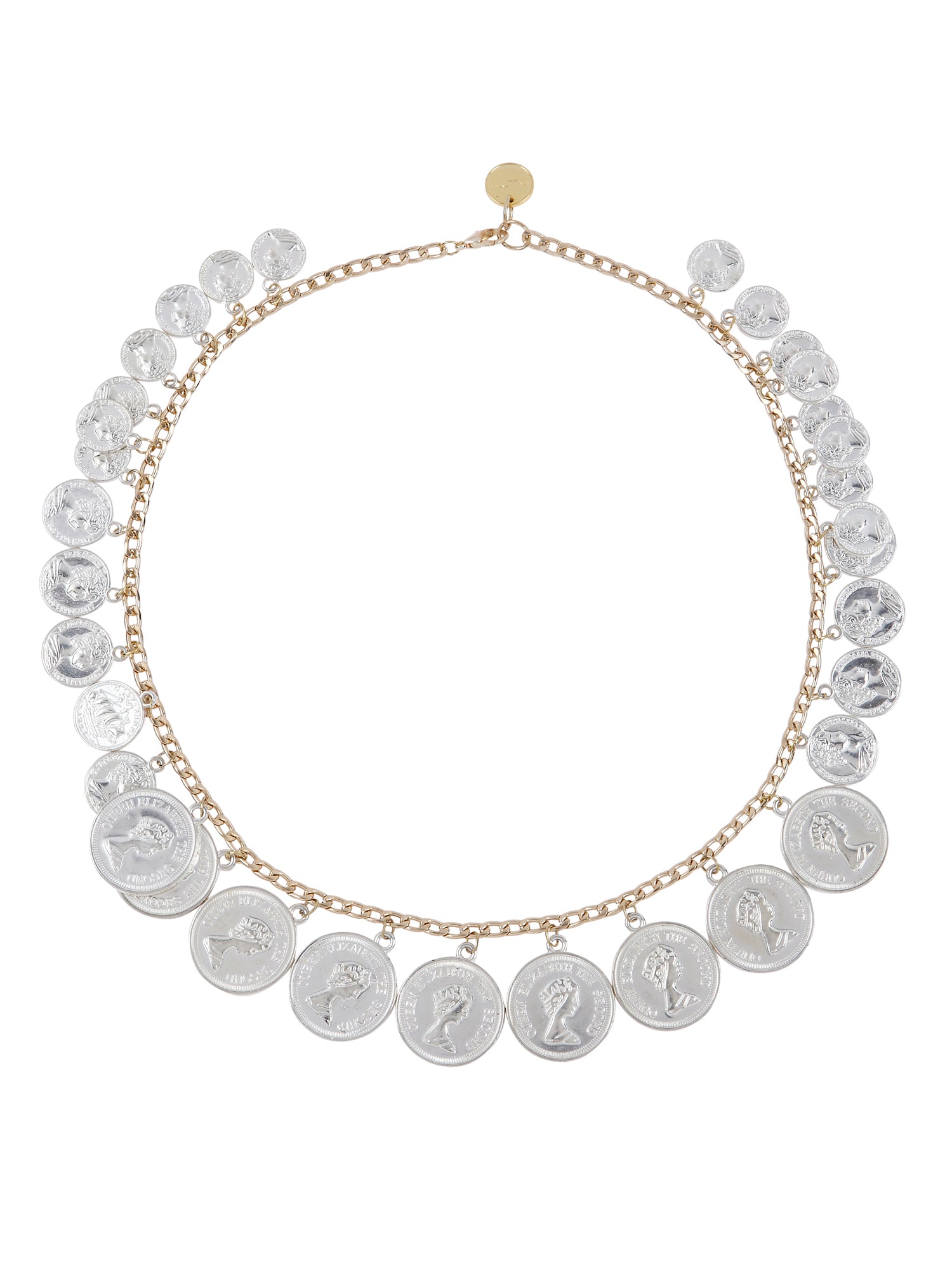 Single Layer Coin Necklace (Silver)